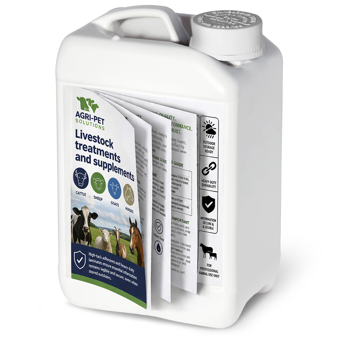 livestock product label